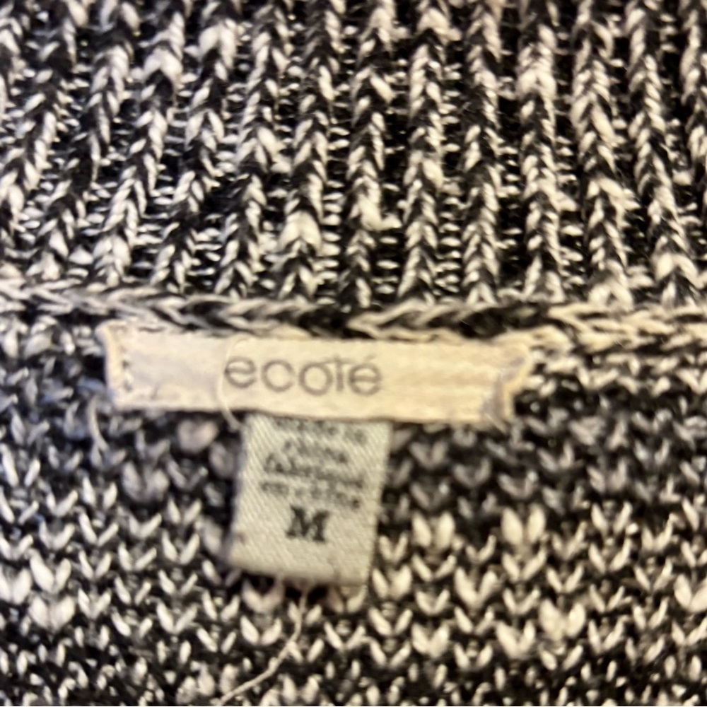 Ecote Urban Outfitters Cardigan Black Gray Ivory Aztec Boho Pattern Sz Medium - Picture 4 of 5